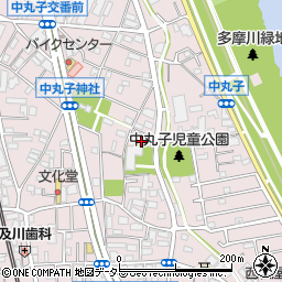神奈川県川崎市中原区中丸子495周辺の地図
