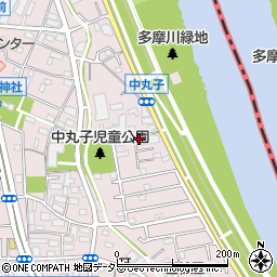 神奈川県川崎市中原区中丸子725周辺の地図