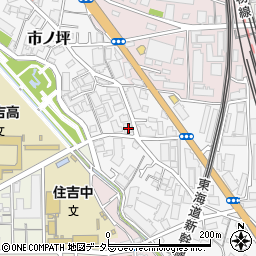 神奈川県川崎市中原区市ノ坪283-1周辺の地図