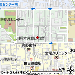 神奈川県川崎市中原区木月祗園町7-10周辺の地図