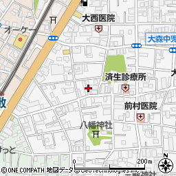 東京都大田区大森中2丁目4周辺の地図