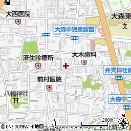 セブンイレブン大田区大森中２丁目店周辺の地図