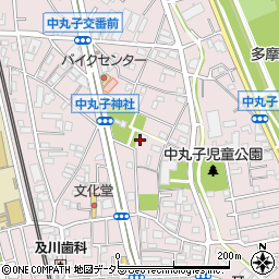 神奈川県川崎市中原区中丸子492周辺の地図