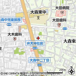 東京都大田区大森東4丁目19周辺の地図