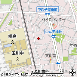 神奈川県川崎市中原区中丸子337周辺の地図