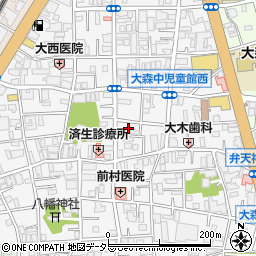 東京都大田区大森中2丁目9周辺の地図
