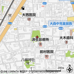 東京都大田区大森中2丁目7周辺の地図