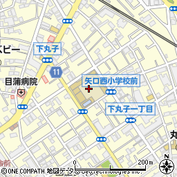 東京都大田区下丸子1丁目7周辺の地図