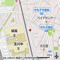 神奈川県川崎市中原区中丸子341周辺の地図