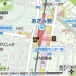 青葉警察署あざみ野駅前交番周辺の地図