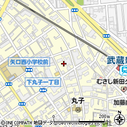 東京都大田区下丸子1丁目11周辺の地図