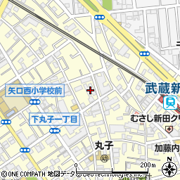 東京都大田区下丸子1丁目11-4周辺の地図