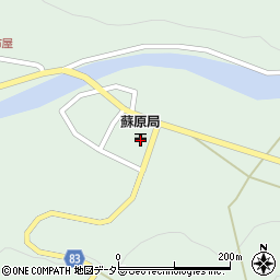 白川蘇原郵便局周辺の地図
