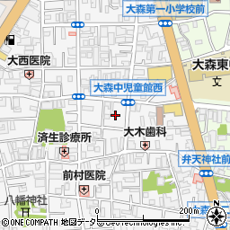 東京都大田区大森中2丁目12周辺の地図