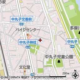神奈川県川崎市中原区中丸子482周辺の地図