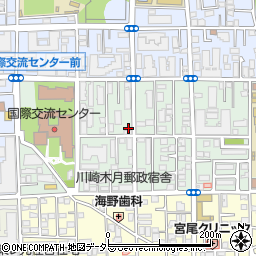神奈川県川崎市中原区木月祗園町4-10周辺の地図