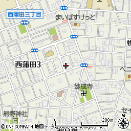 東京都大田区西蒲田3丁目11-8周辺の地図