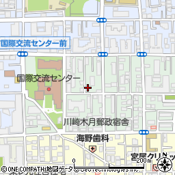 神奈川県川崎市中原区木月祗園町4-18周辺の地図