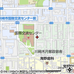 神奈川県川崎市中原区木月祗園町3-17周辺の地図