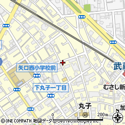 東京都大田区下丸子1丁目11-14周辺の地図