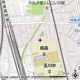 神奈川県川崎市中原区中丸子258周辺の地図