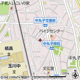 神奈川県川崎市中原区中丸子355周辺の地図