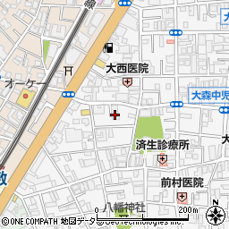 東京都大田区大森中2丁目6周辺の地図