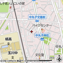 神奈川県川崎市中原区中丸子354-11周辺の地図