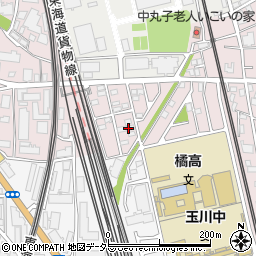 神奈川県川崎市中原区中丸子252-18周辺の地図