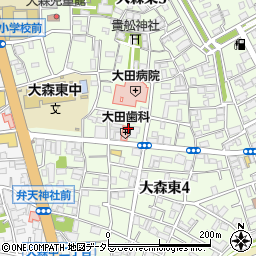 東京都大田区大森東4丁目3周辺の地図