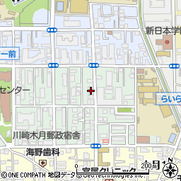 神奈川県川崎市中原区木月祗園町12-10周辺の地図