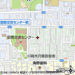 神奈川県川崎市中原区木月祗園町4-23周辺の地図