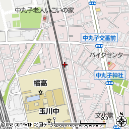 神奈川県川崎市中原区中丸子225-2周辺の地図