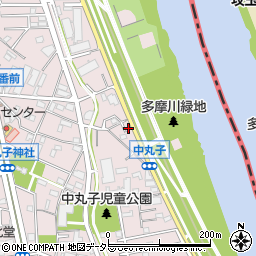 神奈川県川崎市中原区中丸子779周辺の地図