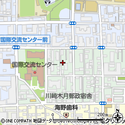 神奈川県川崎市中原区木月祗園町4-24周辺の地図