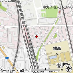 神奈川県川崎市中原区中丸子252周辺の地図
