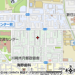 神奈川県川崎市中原区木月祗園町9周辺の地図