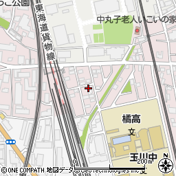 神奈川県川崎市中原区中丸子252-20周辺の地図