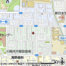 神奈川県川崎市中原区木月祗園町12-24周辺の地図