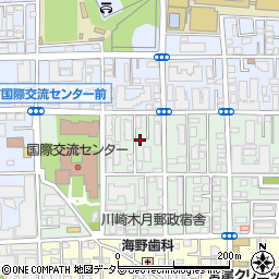 神奈川県川崎市中原区木月祗園町4-25周辺の地図
