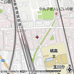 神奈川県川崎市中原区中丸子252-30周辺の地図