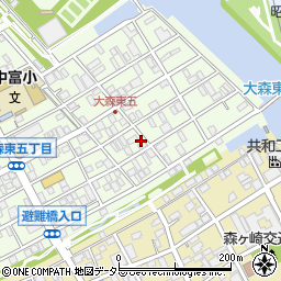 東京都大田区大森東5丁目周辺の地図