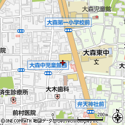 東京都大田区大森中1丁目21周辺の地図