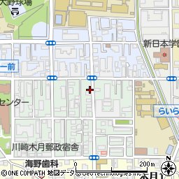 神奈川県川崎市中原区木月祗園町12-5周辺の地図