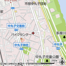 神奈川県川崎市中原区中丸子476周辺の地図