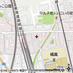 神奈川県川崎市中原区中丸子256周辺の地図