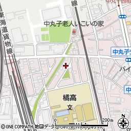 神奈川県川崎市中原区中丸子1192-24周辺の地図