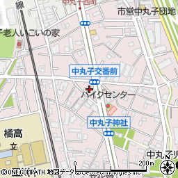 神奈川県川崎市中原区中丸子366周辺の地図