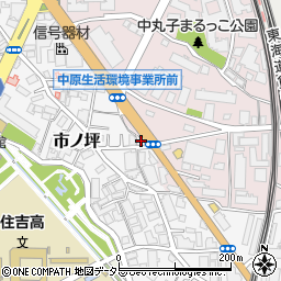 神奈川県川崎市中原区市ノ坪201-3周辺の地図