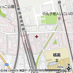 神奈川県川崎市中原区中丸子1187-46周辺の地図